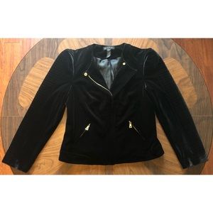 Black Velvet Moto Jacket
